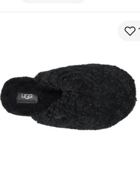 UGG Black Maxi Curly  Slipper - Cozy Slip-On Size 8